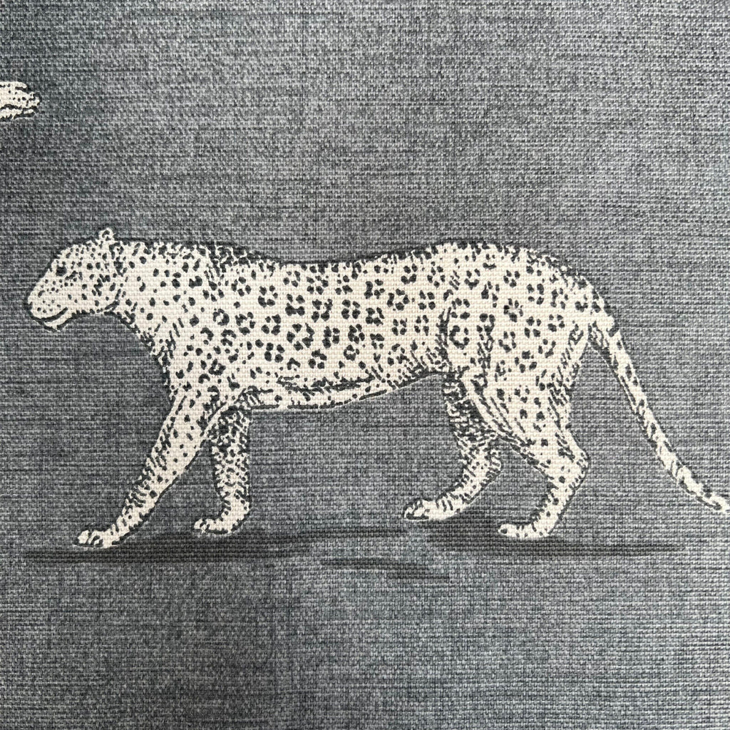 2.3m iLiv Prairie Animals Lead Grey Cotton Fabric Cushion Curtain Upholstery