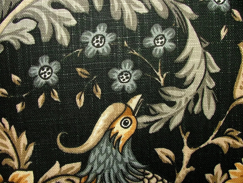 Cotton Curtain Fabric Hampton Court Floral Bird Upholstery Cushion 12 Metre Roll8