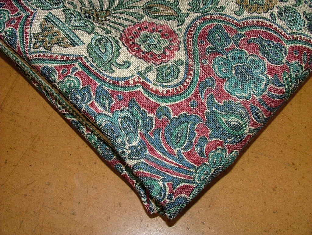 3 Metres iLiv Sari Carmine Linen Blend Fabric Cushion Curtain Upholstery