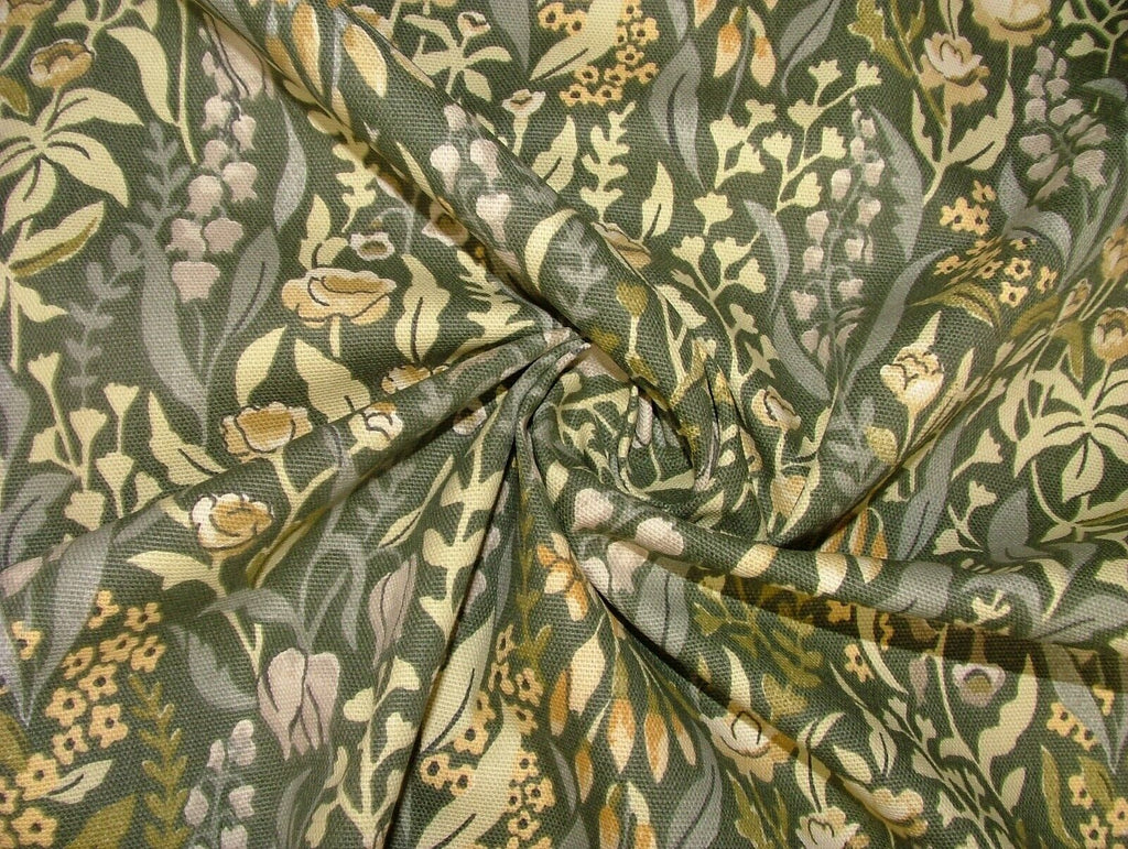 5.6 Metres Kelmscott Moss Woven Cotton Fabric Cushion Curtain Upholstery