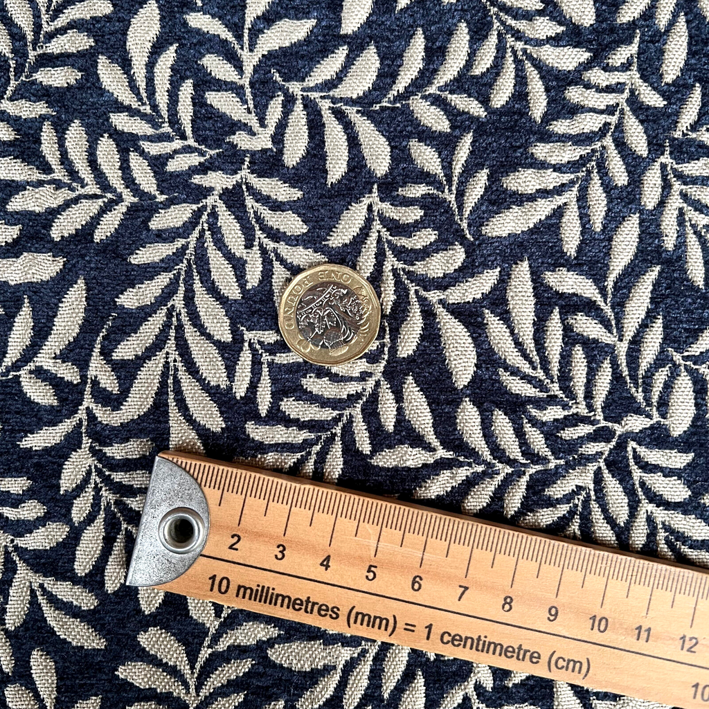 1.4m iLiv Brackenhill Indigo Woven Jacquard Curtain Upholstery Cushion Fabric5