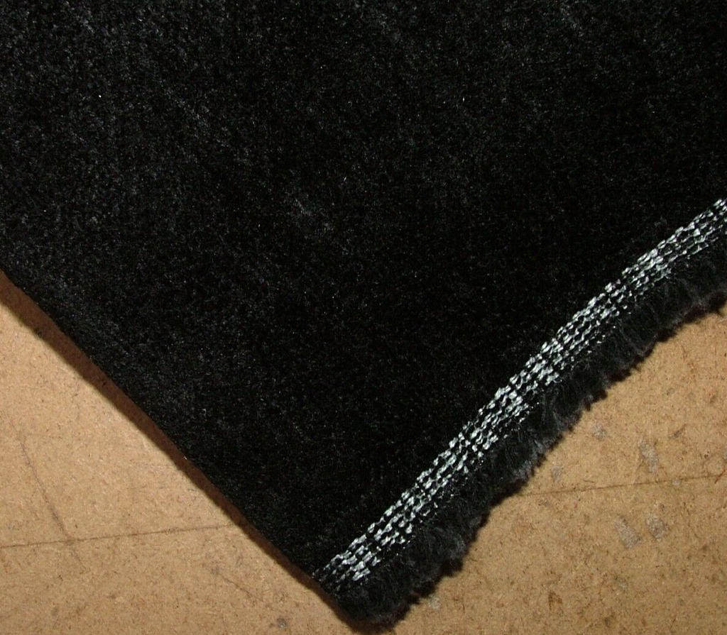 2 Metre Romo Jet Black Cotton Blend Velvet Fabric Upholstery Cushion RRP £256.00