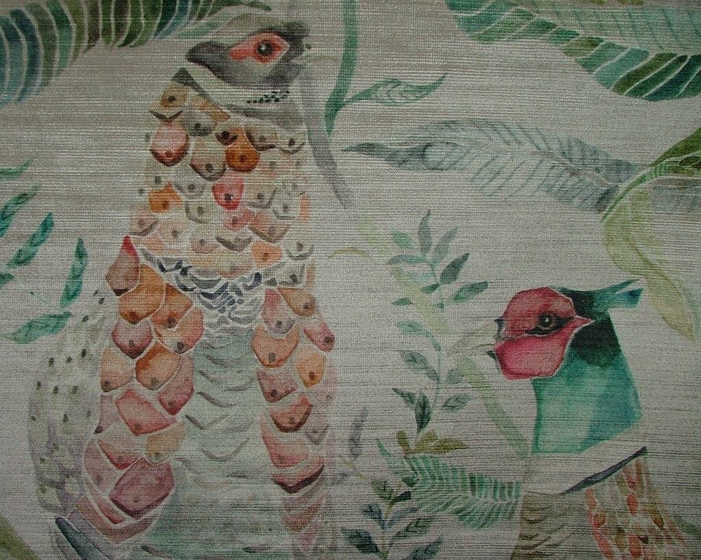 Pheasant Velvet Curtain Fabric Upholstery Cushion By VOYAGE MAISON 3 METRES8