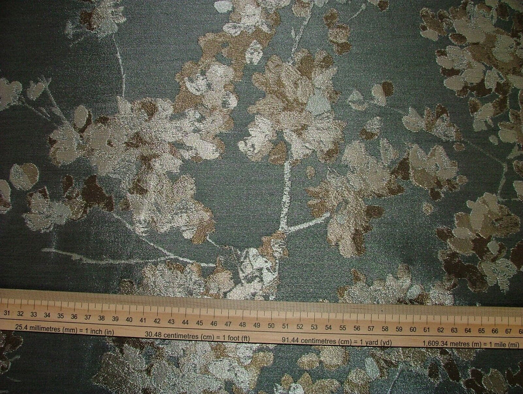 Romo Sakuya Gunmetal Silk Wool Blend Jacquard Curtain Fabric RRP £116.00 PM