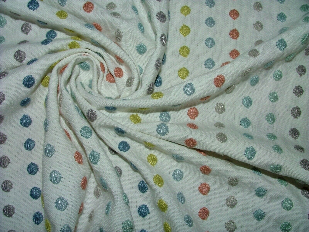 3.3 Metres Romo Dotty Embroidery Sorbet Fabric Upholstery Cushion RRP £419.10