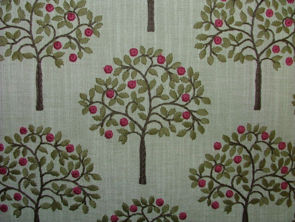 2.8 Metre Orange Grove Mist Embroidered Fabric Curtain Upholstery Cushion