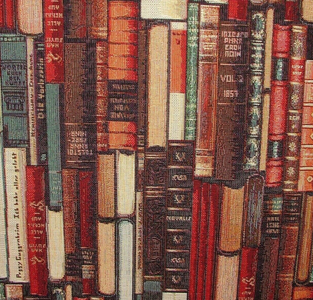 Library Books Tapestry Fabric Curtain Upholstery Cushion Blanket Throws Use