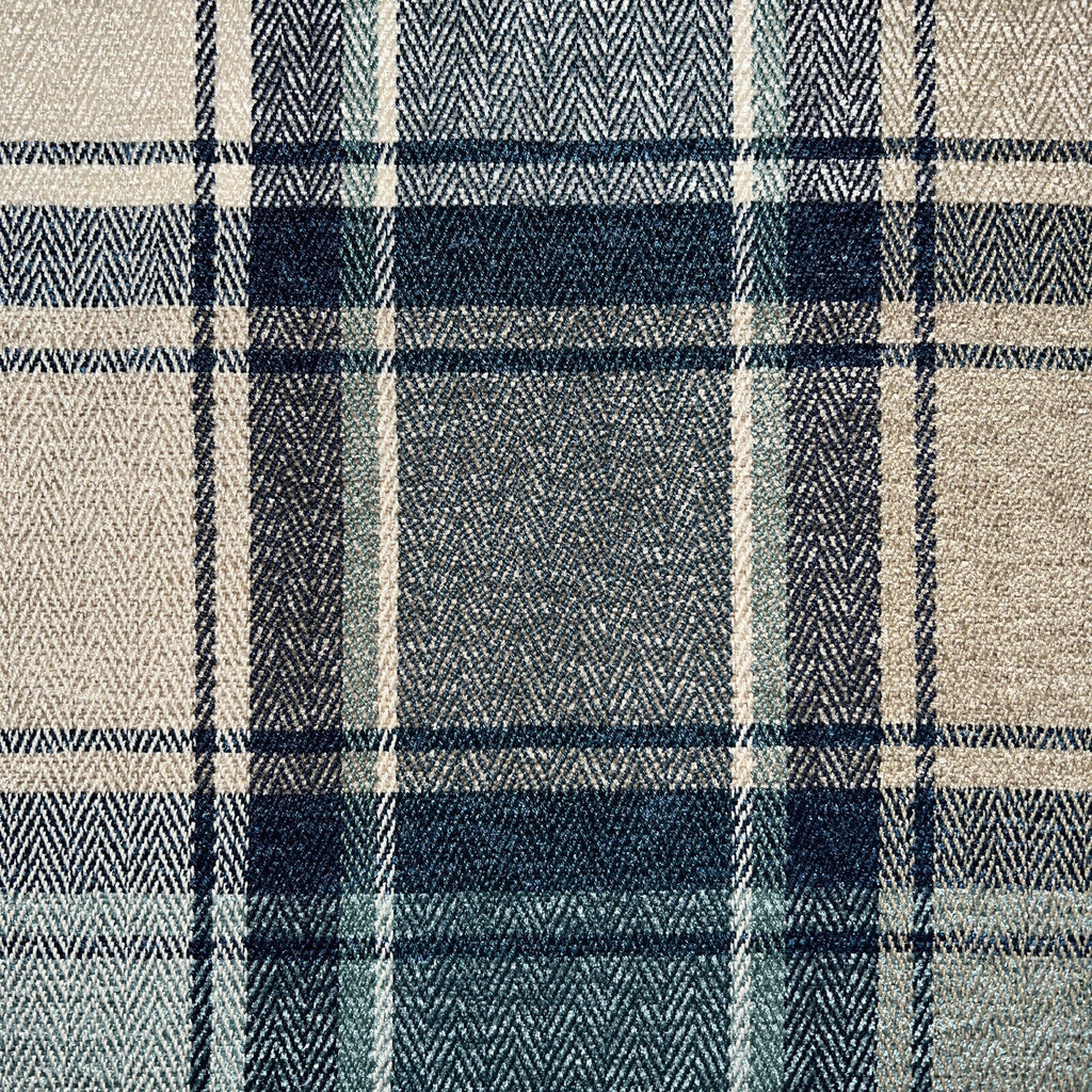 3.2 Metres iLiv Argyle Indigo Tartan Check Fabric Curtain Upholstery Cushion