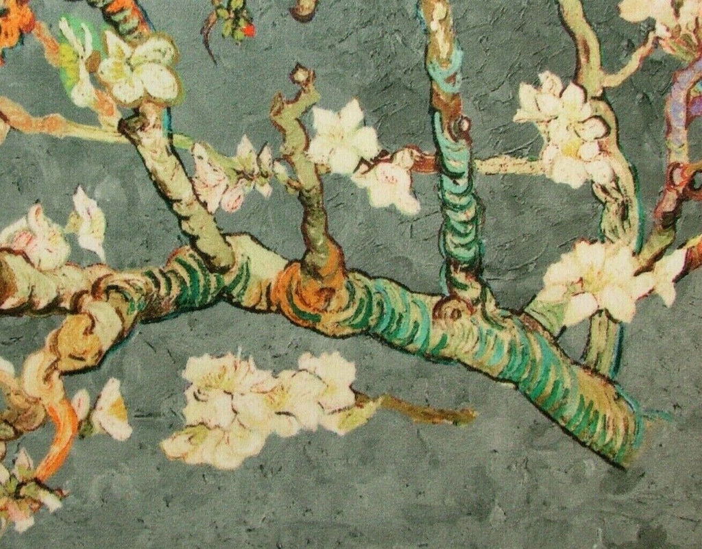 Japanese Cherry Blossom Tree Grey Velvet Fabric Curtain Upholstery Cushion Use