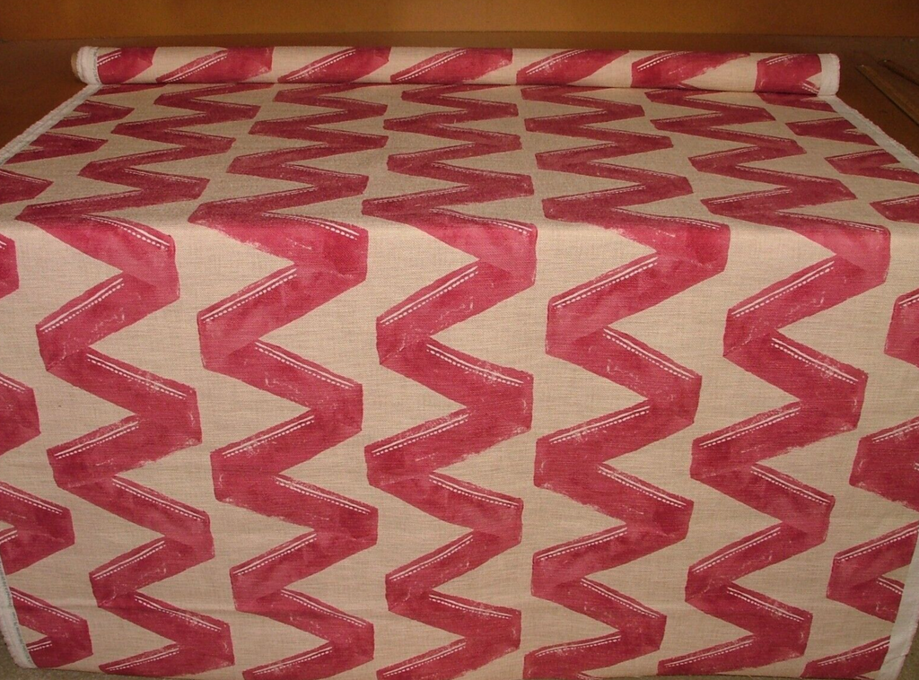 2 Metres Zigana Granita Linen Blend ZigZag Fabric - Curtain Upholstery Cushion0