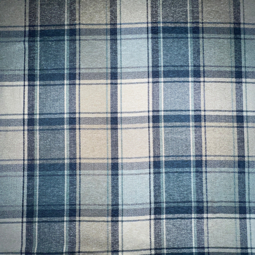 3.2 Metres iLiv Argyle Indigo Tartan Check Fabric Curtain Upholstery Cushion