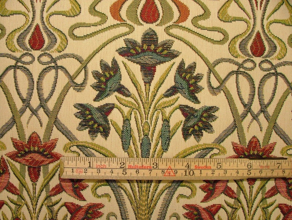 Art Nouveau Jewel Thick Designer Jacquard Curtain Upholstery Cushion Use Fabric