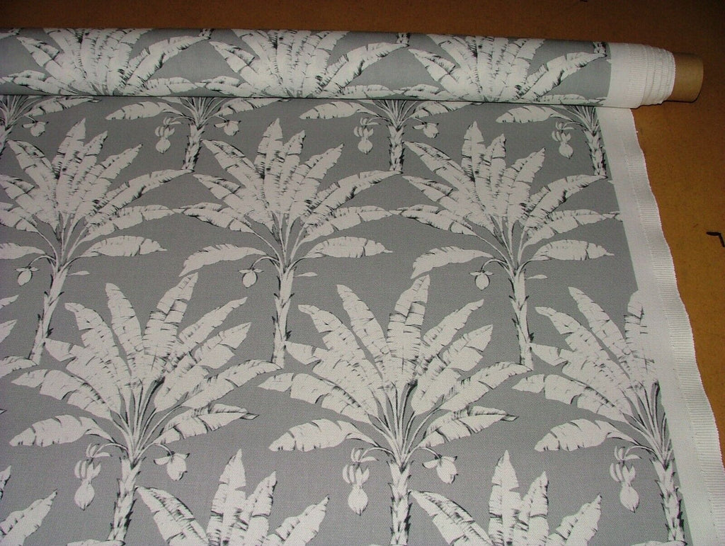 2.5 Metres iLiv Palm House Pewter Grey Cotton Fabric Cushion Curtain Upholstery