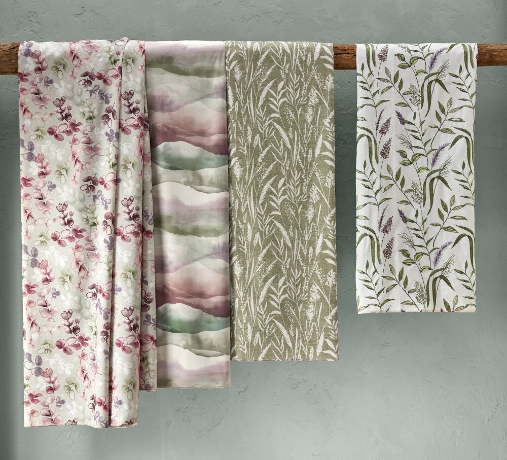 1.1 Metres iLiv Landscape Eucalyptus Velvet Fabric Cushion Curtain Upholstery10