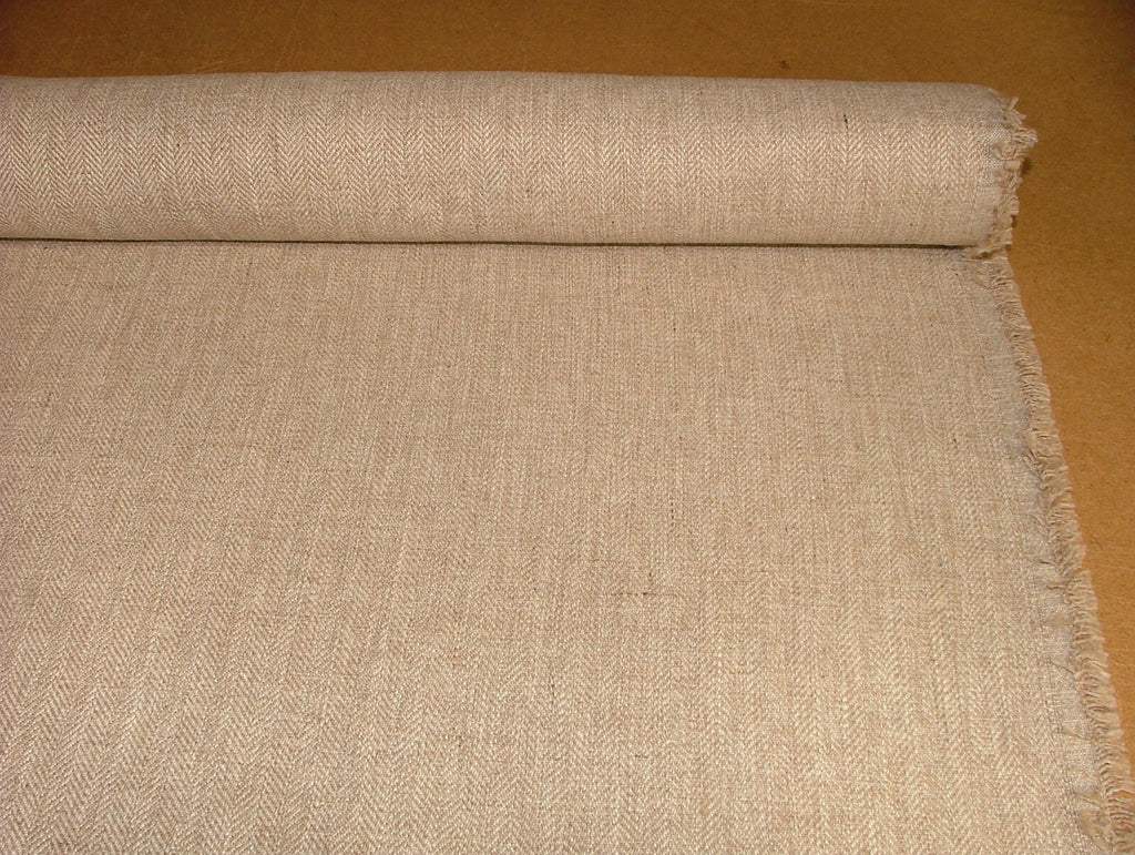 2.2 Metres iLiv Jacob Natural Herringbone Fabric Upholstery Cushion Curtain4