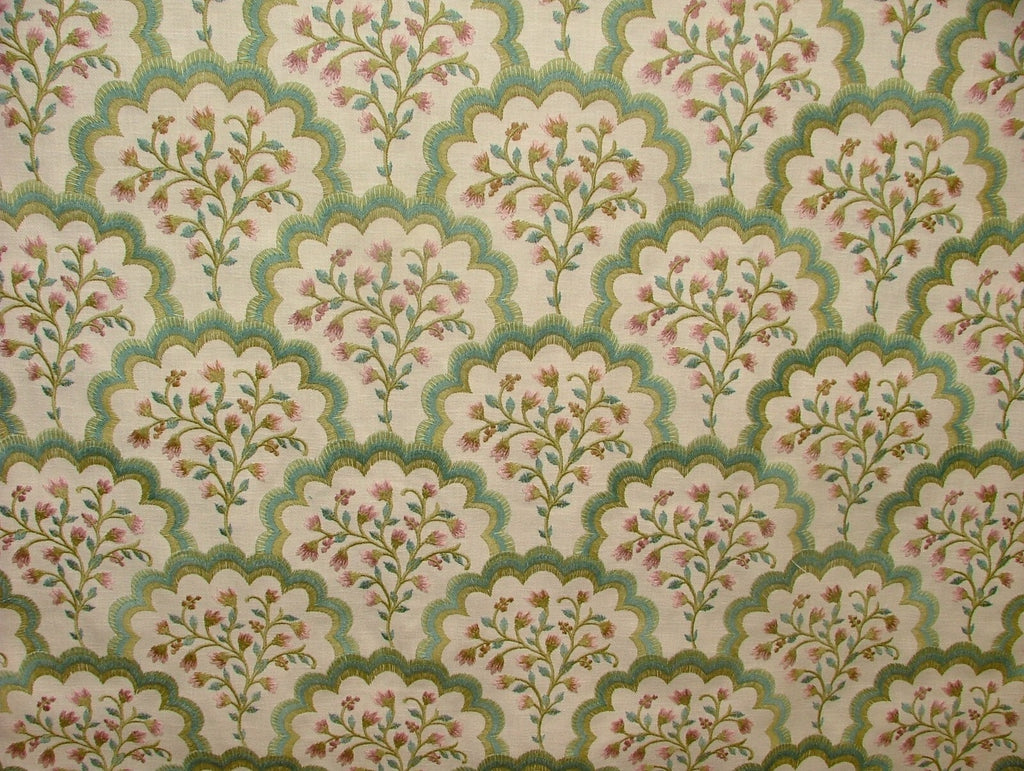 0.80 Metre Aquarius Orchid Premium Embroidered Fabric Curtain Upholstery Cushion2