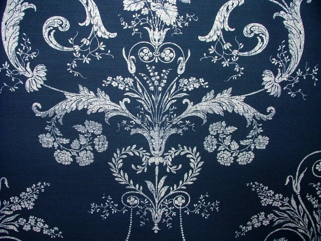 13 Metre Laura Ashley Josette Midnight Blue Fabric Curtain Cushion Upholstery7