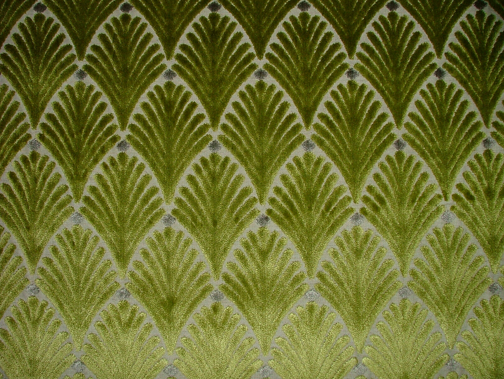 2.4 Metre iLiv Galerie Kiwi Art Deco Velvet Fabric Curtain Upholstery Cushion