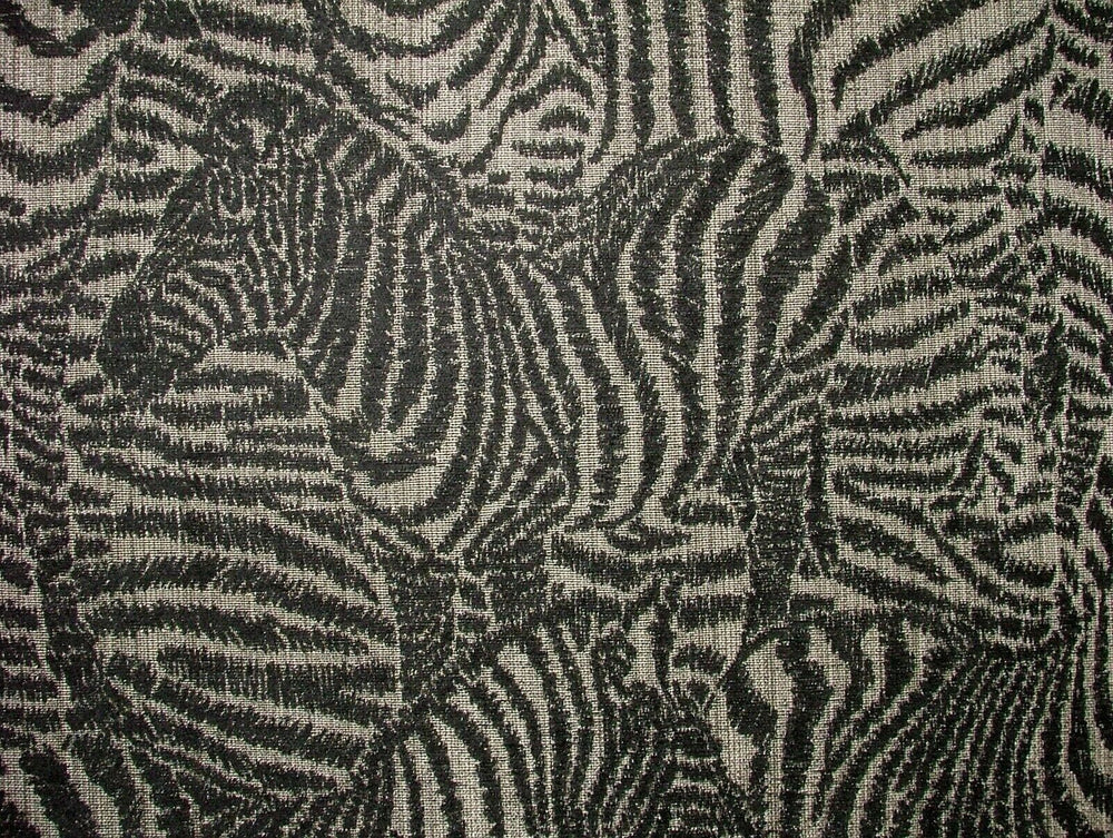 "Zebra Onyx" Animal Instincts  Jacquard Curtain Upholstery Cushion Use Fabric