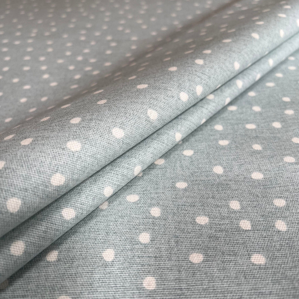 3.4 Metres iLiv Spotty Duckegg Cotton Curtain Upholstery Cushion Blind Fabric