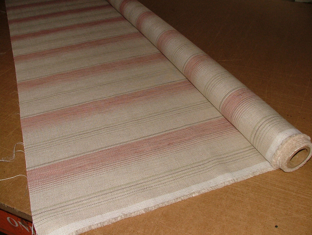 2.8 Metres iLiv Sackville Stripe Rosa Woven Curtain Upholstery Cushion Fabric