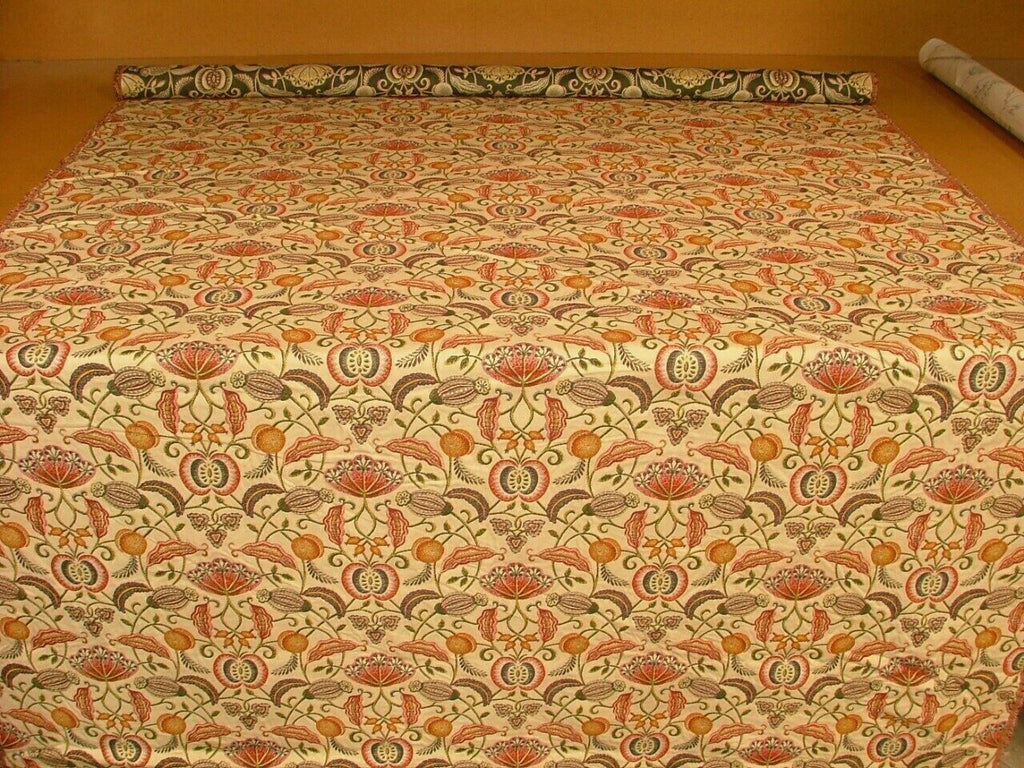 Arts And Crafts Coxhall Ruby Jacquard Curtain Upholstery Cushion Use Fabric