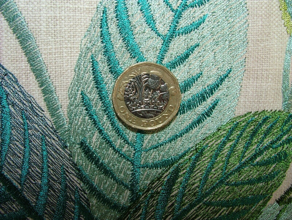 3 Metres iLiv Antigua Lagoon Embroidered Fabric Curtain Upholstery Cushion