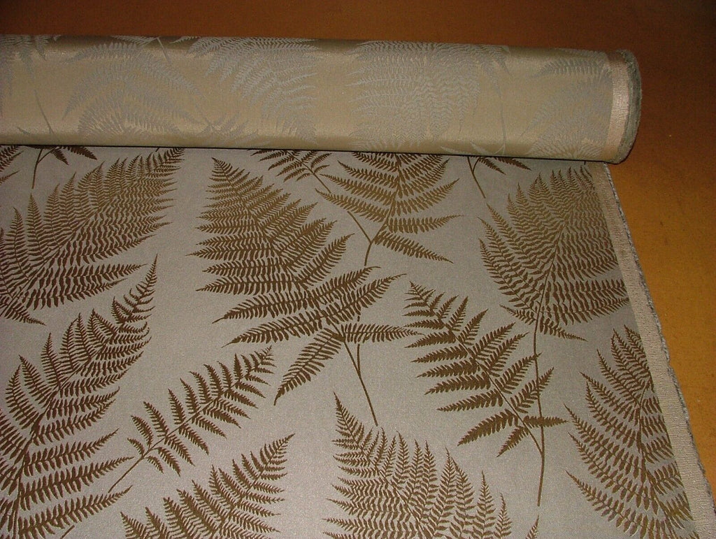 16 Metre Gold Pewter Fern Jacquard Fabric Curtain Cushion Upholstery RRP £608.00