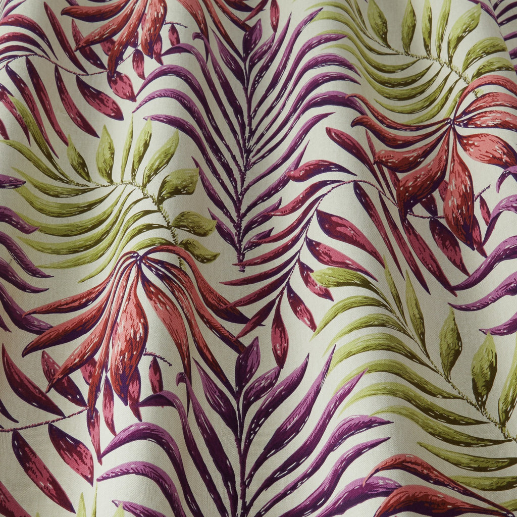 iLiv Cotton Curtain Fabric 3.3 Metres Manila Cranberry Tropical Upholstery0