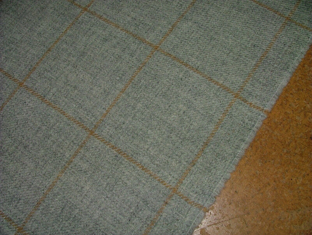 100% Shetland Wool Torbeg Grey Tartan Check Upholstery Curtain Cushion Fabric