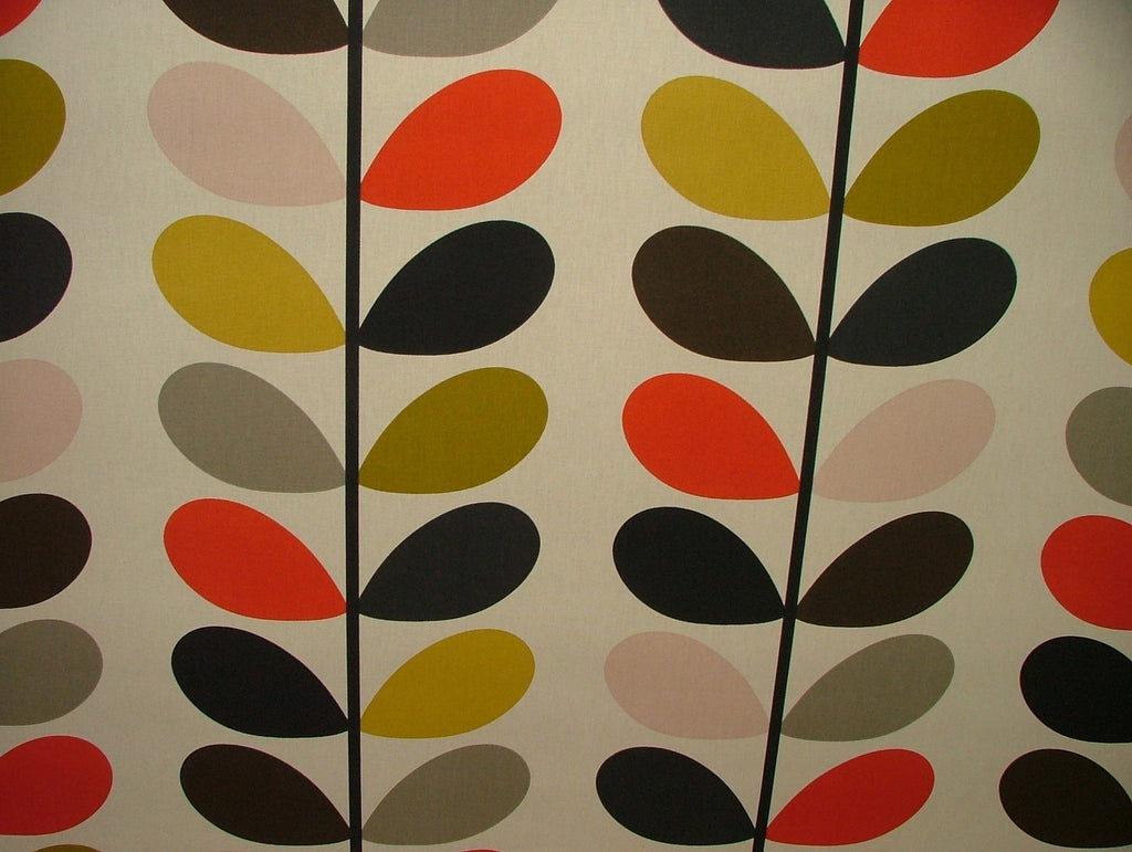 Orla Kiely Cotton Fabric Multi Stem Tomato Curtain Upholstery 12 Metre Length15