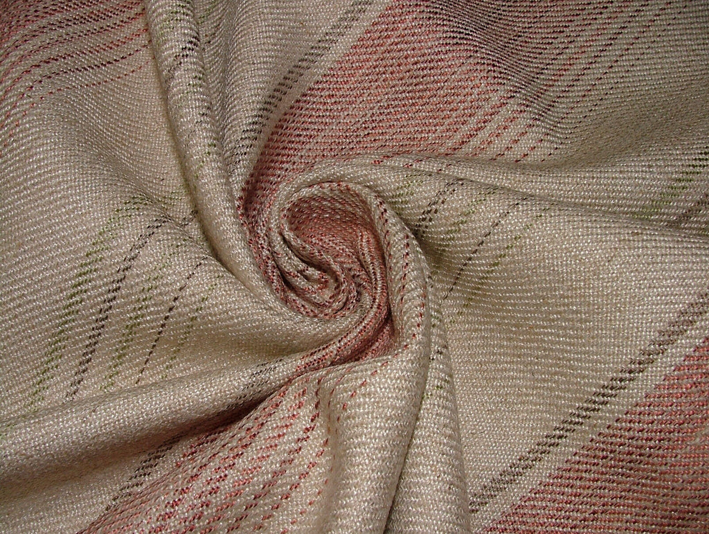 2.8 Metres iLiv Sackville Stripe Rosa Woven Curtain Upholstery Cushion Fabric