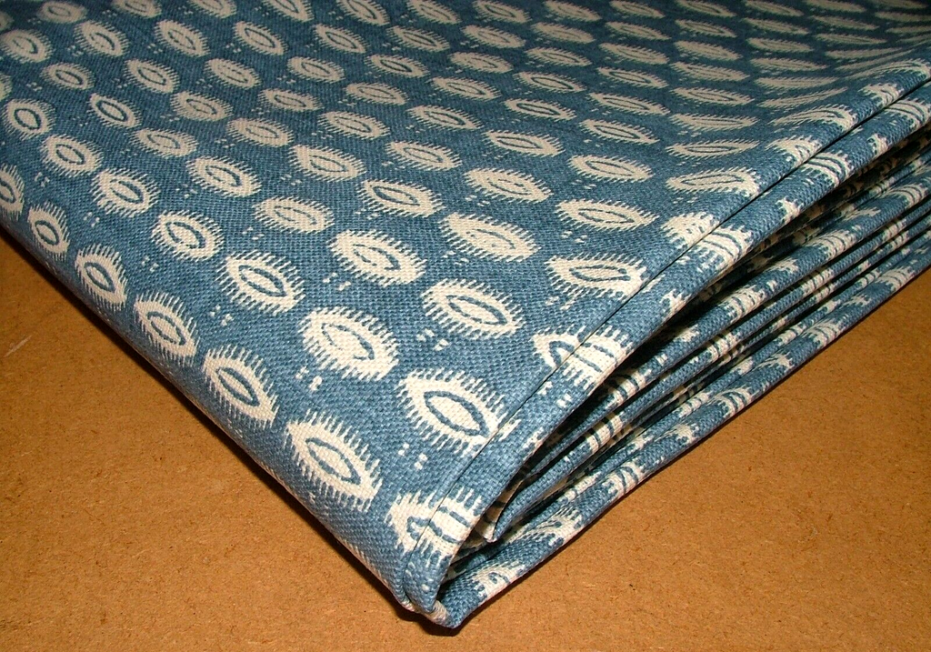 4.6 Metres iLiv Maala Petrol Blue Woven Cotton Fabric Cushion Curtain Upholstery