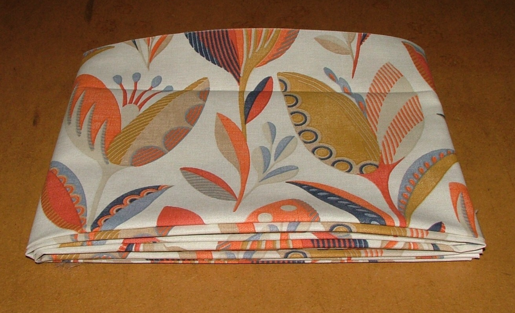 1.4 Metres Fryetts Leon Burnt Orange Cotton Fabric Upholstery Cushion Curtain7