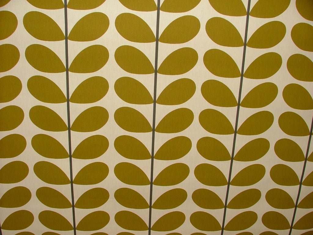 Orla Kiely Two Colour Stem Olive Cotton Curtain Upholstery Cushion Craft Fabric