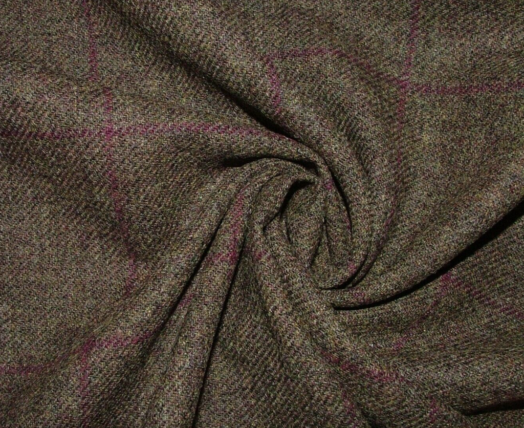 100% Shetland Wool Heather Brindle Tartan Upholstery Curtain Cushion Fabric