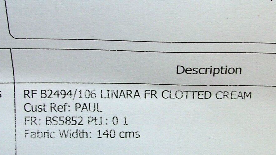 13 Metre Romo Linara Clotted Cream Linen Union Fabric Upholstery Cushion Curtain