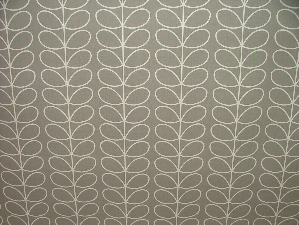 Designer Orla Kiely Linear Stem Silver Cotton Curtain Upholstery Craft Fabric