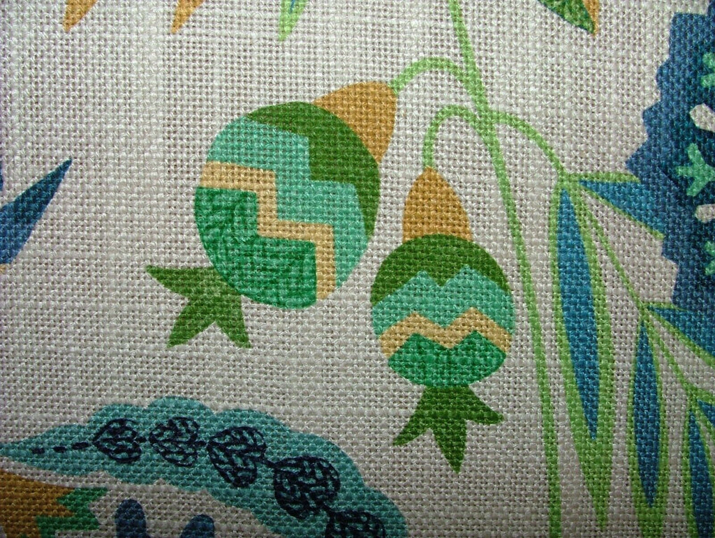 Hoopoe Bird Neptune Linen Blend Fabric - Curtain Upholstery Cushion Headboards