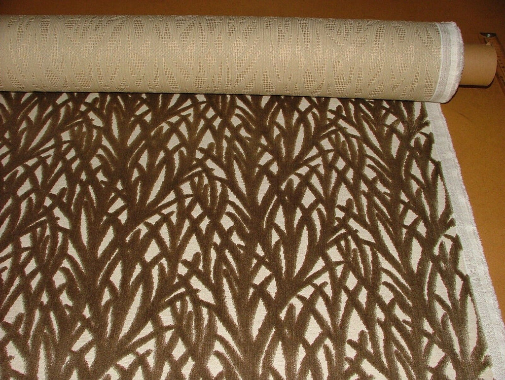 Arboretum Taupe Extra Thick Plush Velvet Curtain Upholstery Cushion Fabric