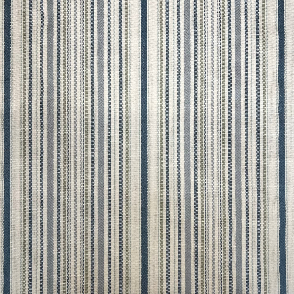 1 Metre iLiv Somerville Aqua Woven Stripe Curtain Upholstery Cushion Fabric3