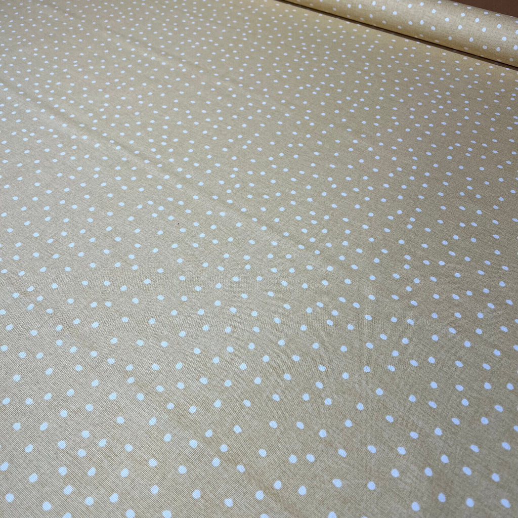 2.7 Metres iLiv Spotty Sand Woven Cotton Fabric Cushion Curtain Upholstery