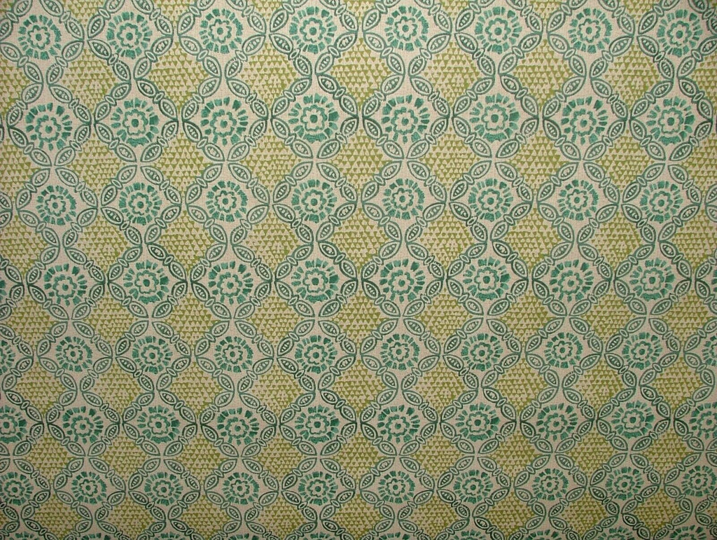 Grand Bazaar Opal Green Cotton Curtain Upholstery Cushion Roman Blind Fabric