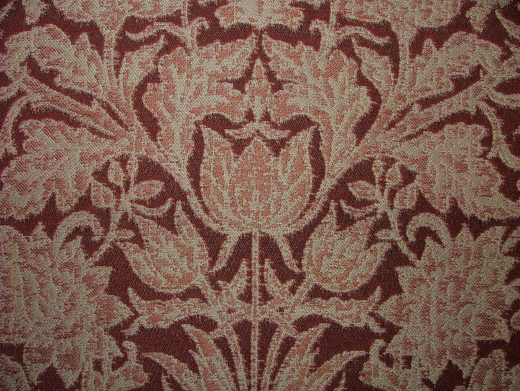 Riverhill Claret Woven Jacquard Fabric Curtain Upholstery Cushion 35 Metres5