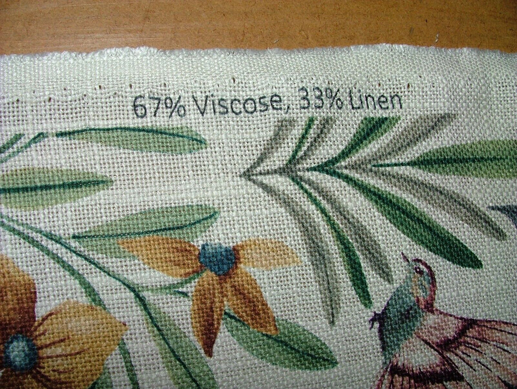 2 Metres iLiv Jardine Chalk Blue Linen Blend Fabric Cushion Curtain Upholstery