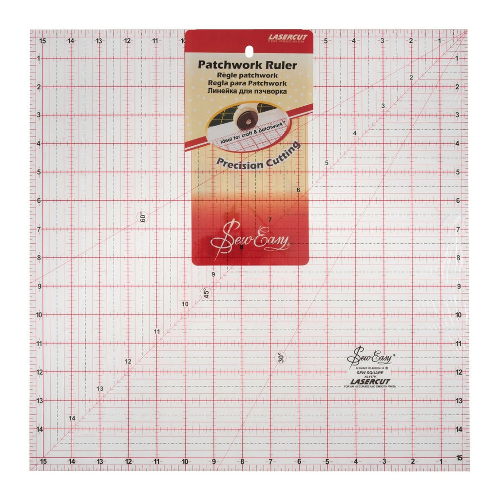 Sew Easy Quilters Craft Patchwork Square / Rectangle Ruler Various Sizes