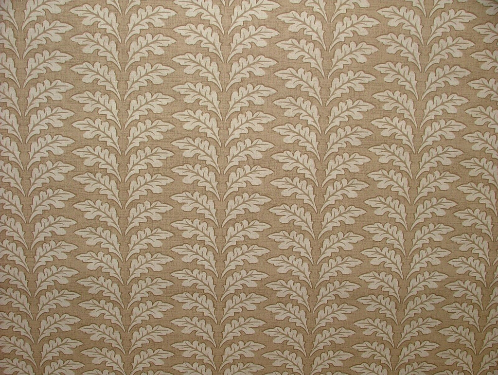 Morris Leaf Caramel Cotton Curtain Upholstery Cushion Roman Blind Fabric