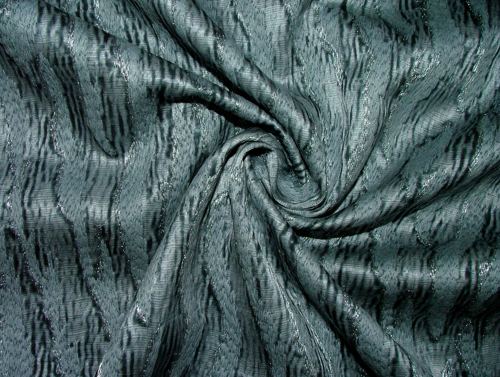 Oasis Blue Jacquard Fabric Curtain Upholstery Cushion Multi Use - 20 Metres5