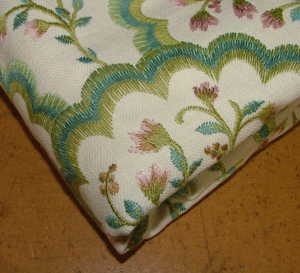 0.80 Metre Aquarius Orchid Premium Embroidered Fabric Curtain Upholstery Cushion16