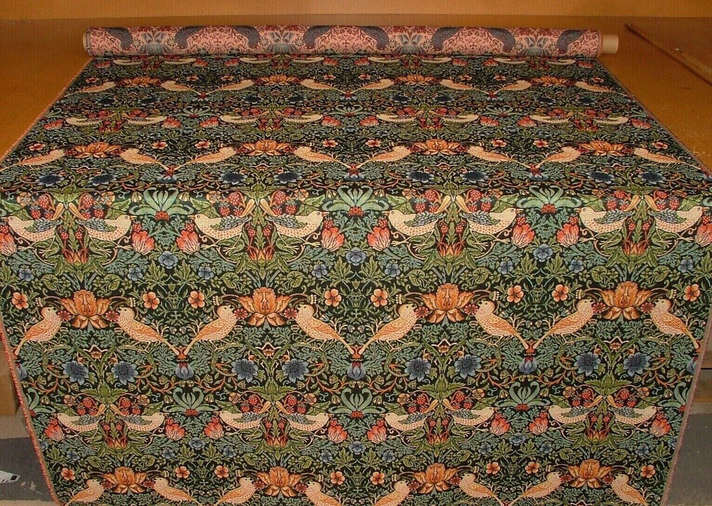 William Morris Strawberry Thief Tapestry Curtain Upholstery Cushion Fabric